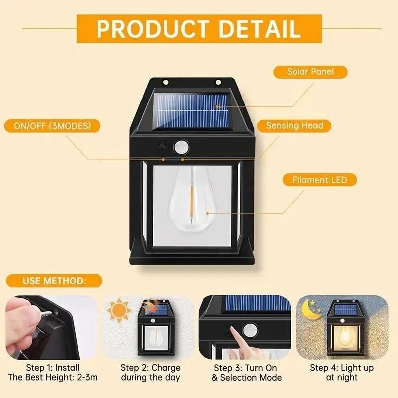 Solar Sensor Lamp with Smart Sensor & Waterproof Design ( Free Home Delivery )